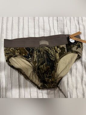 Skims men’s large Camo Print Cotton Briefs - Brown/Olive
